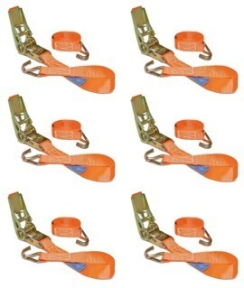 Kit Com 6 Cinta de Amarração Com Catraca para Moto - 3m - 0,8t - RCAI-2037 - Robustec
