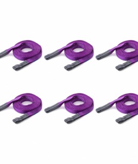 Kit com 6 Cinta de Elevação De Carga 5 Metros x 1 Tonelada - Roxa