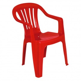 Cadeira De Plástico Bela Vista - Vermelha - Com Braço - Mor