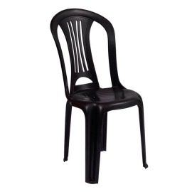Cadeira Plástico Bistrô Preta Sem Braço - 182kg - Mor