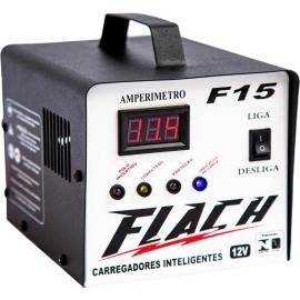 Carregador De Bateria 15A/12V - Bivolt - Automático - F15 - Flach