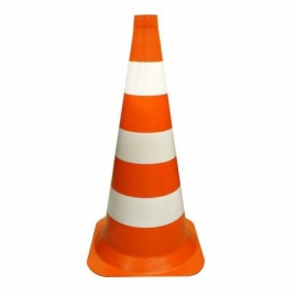 Cone Sinalizacao Laranja/Branco 73cm ABNT - Carbografite