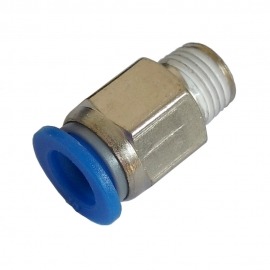 Conexão Pneumática Reta Macho 10mm Rosca 1/4NPT