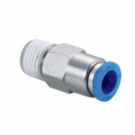 Conexão - Pneumática Reta Macho 8mm Rosca 1/4 npt