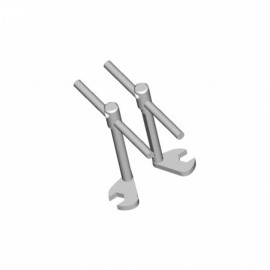 Conjunto com 2 chaves de 14mm, para regular as válvulas do motor - Raven