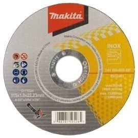 Disco Corte 4.1/2x7/8 Polegadas - 2 Telas Inox D-75524 Makita