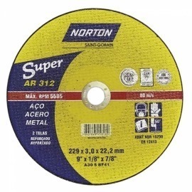 Disco Corte 9 x1/8 x7/8  2 Tela - Norton