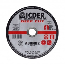 Disco de corte - 4.1/2 X 7/8 - 2 Telas - DEEP CUT - Icder