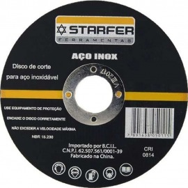 Disco de Corte Aço Inox (4.1/2) - 115 X 1,0 X 22,2 MM - Starfer