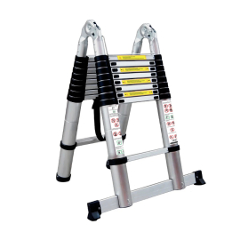 Escada Telescópica Multifuncional Inox - 18 Degraus - 5,6 Metros - ETI560 - JST
