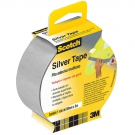 Fita Adesiva Cinza Silver Tape 45 mm X 5 Metros  - 3m