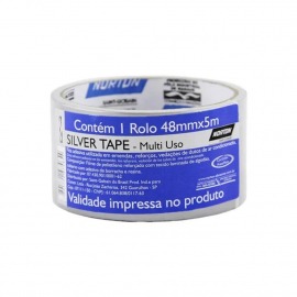Fita Adesiva Silver Tape - 48mm x 5m - Cinza - Norton