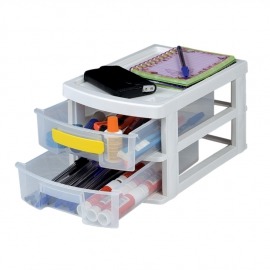 Gaveteiro de Mesa Com 2 Gavetas Pequenas - GVP2 - Multbox