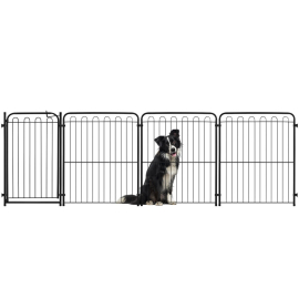 Cercado Cachorro Pet - 3 Módulos + Portão - 82x68Cm - Preto - 30.033.02 - Petmix