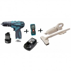 Kit Parafusadeira e Furadeira HP330D + Trena Laser 30m LD030P + Aspirador de Pó CL100DZ - Makita