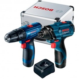 Kit Parafusadeira/Furadeira GSR 120  Chave de Impacto GDR 120 Com Maleta de Alumínio - Bosch