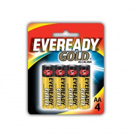 Pilha Alcalina Gold AA com 4 Unidades - Eveready