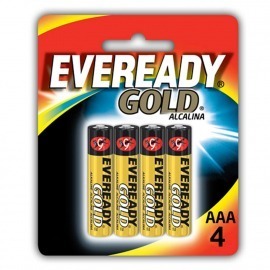 Pilha Alcalina Gold Palito - Com 4 Unidades - AAA - Eveready