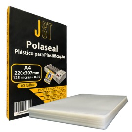 Plástico para Plastificação - A4 220x307 - 100 Folhas - JST