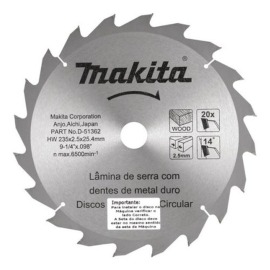 Serra Circular Wídia - 9.1/4 x 20D - D-51362 - Makita