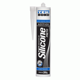 Silicone Preto 280gr - Tekbond